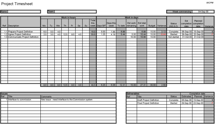 Example Timesheet - click for larger version